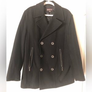 Men’s michael kits pea coat with unique details